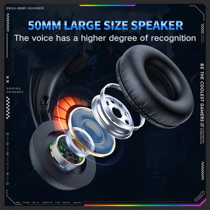 ONIKUMA X88 RGB Gaming Headset  360° Rotatable Mic & Comfortable Earmuffs