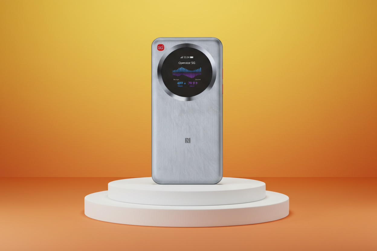 ZTE U30 Pro 5G Portable Wi Fi Router, 1.38″ Touchscreen, 5G NR & LTE Dual Mode, Wi Fi 6 Dual Band, 5000mAh Battery, NFC Quick Connect, USB C, 64GB Storage, Global 5G Hotspot