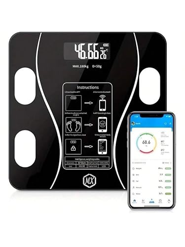 Digital Weighing Scale with Bluetooth Body Fat for Human Body Weight Smart LED Scales Weight