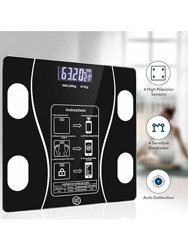 Digital Weighing Scale with Bluetooth Body Fat for Human Body Weight Smart LED Scales Weight