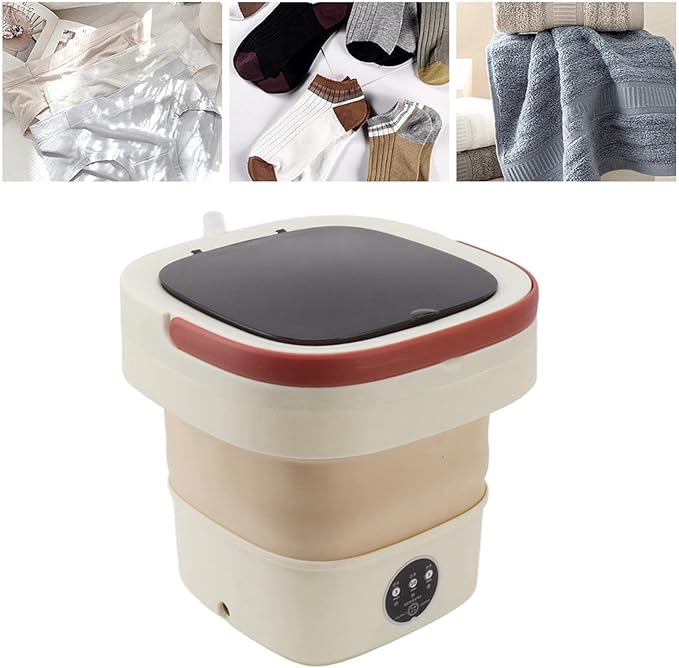 6L Folding  Automatic Mini Washing Machine  Portable(UK Plug)