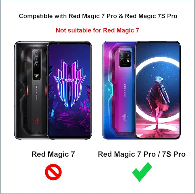 for Red Magic 7 Pro/Red Magic 7S Pro, Flexible TPU Cover Anti-Scratches Shockproof for