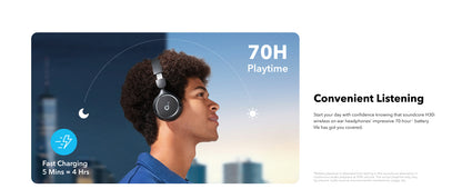Anker Soundcore H30i On-Ear Wireless Headphone, Black, A3012H11