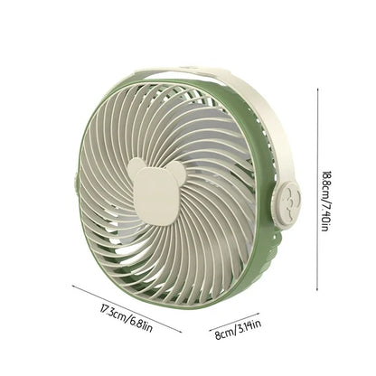 Small Fan Hanging Wall Hanging Desktop Multifunctional Lighting Fan USB Rechargeable Fan New Style