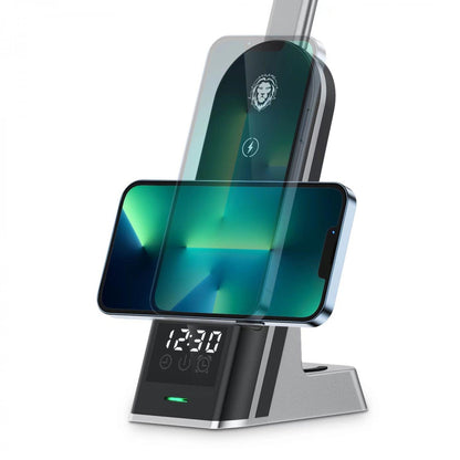 Green 7 in 1 Dual Coil Max Wireless Charger 15W - Black