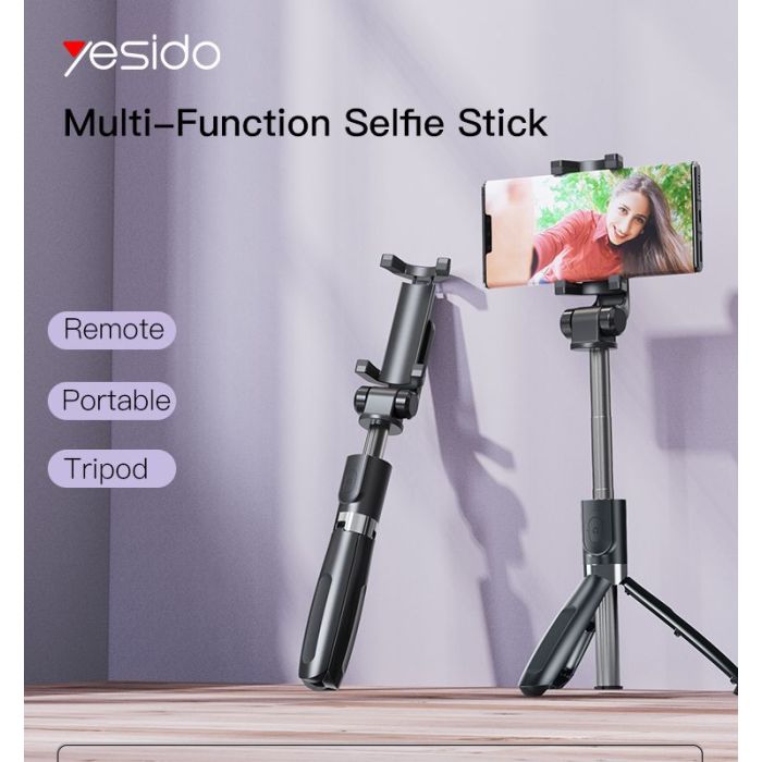 Yesido SF11 Selfie Stick and Tripod with Bluetooth Remote
