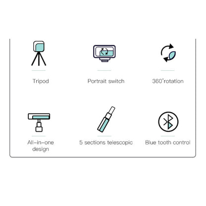 Yesido SF11 Selfie Stick and Tripod with Bluetooth Remote