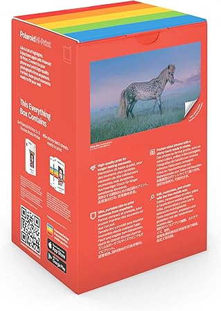 Polaroid Hi-Print 2x3 Pocket Photo Printer and Paper Bundle (40 Sheets) - Everything Box (White)