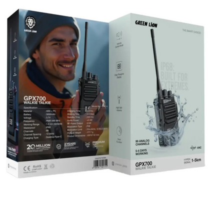 Green Lion GPX700 Walkie Talkie - Black