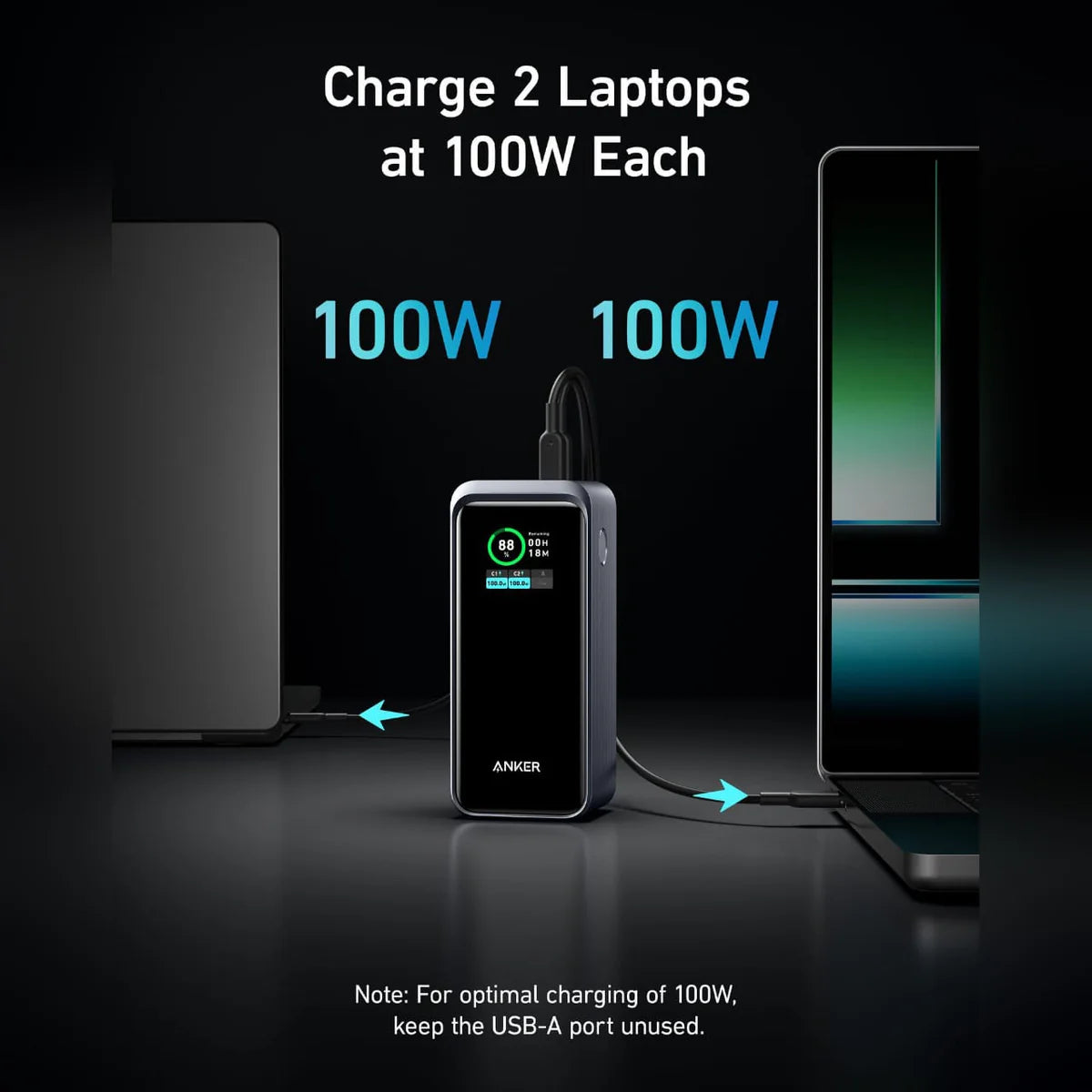 باور بانك أنكر برايم 20000 مللي أمبير (200 واط)، شحن سريع لأجهزة متعددة - A1336011