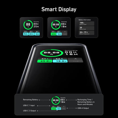 باور بانك أنكر برايم 20000 مللي أمبير (200 واط)، شحن سريع لأجهزة متعددة - A1336011