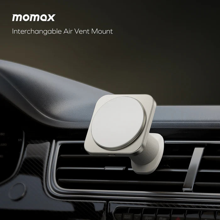 حامل شحن لاسلكي مغناطيسي للسيارة MOMAX Q2 MAG MOUNT QI 15W