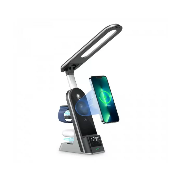 Green 7 in 1 Dual Coil Max Wireless Charger 15W - Black