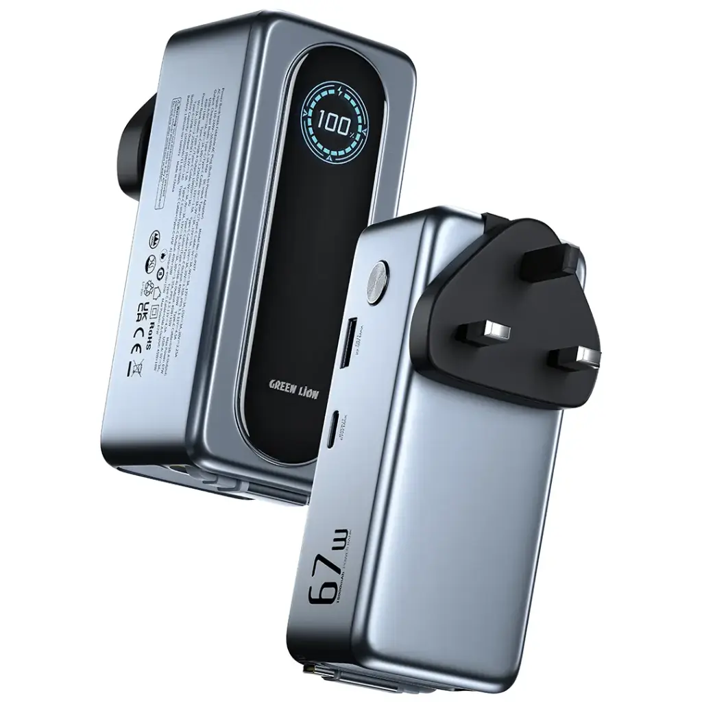 Green Lion Evera 15000mAh Power Bank & Charger - Gray