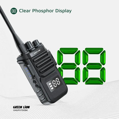 Green Lion GPX700 Walkie Talkie - Black