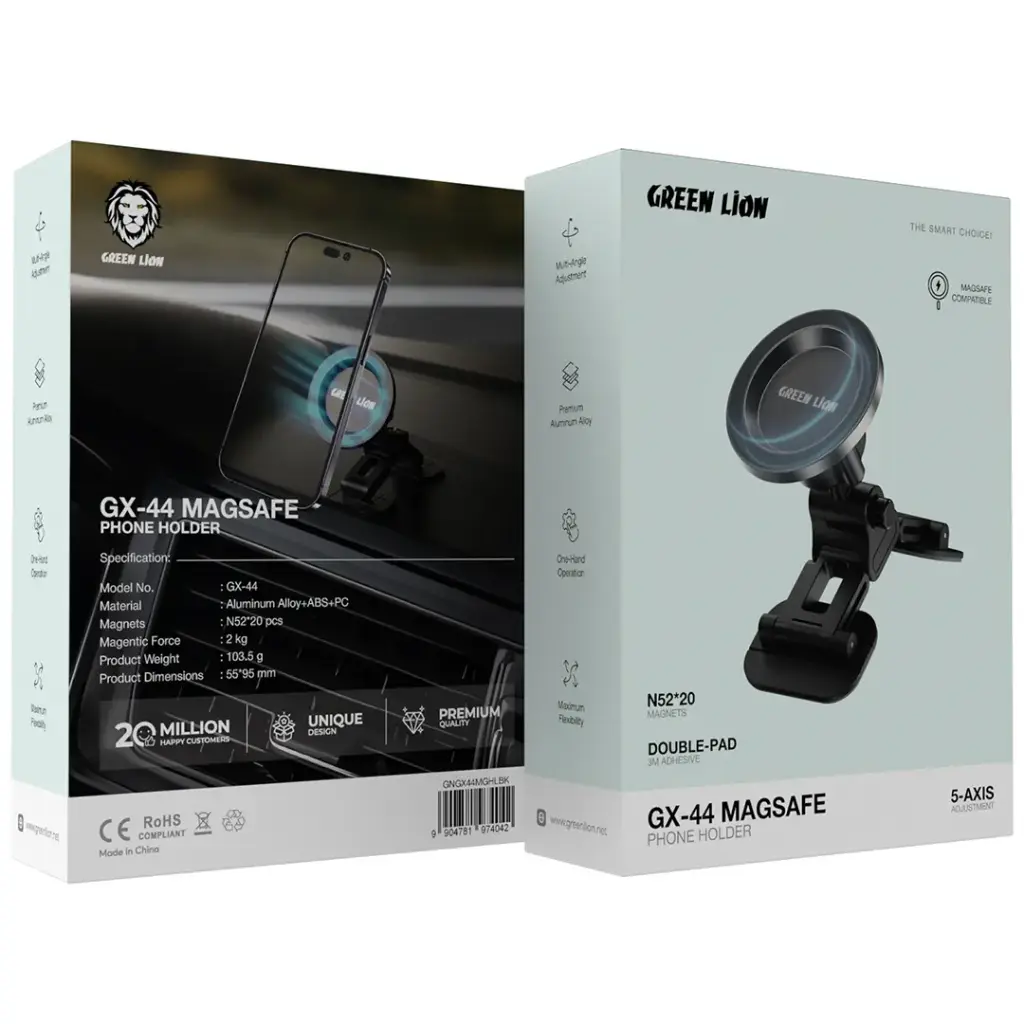 Green Lion GX-44 MagSafe Phone Holder - Black