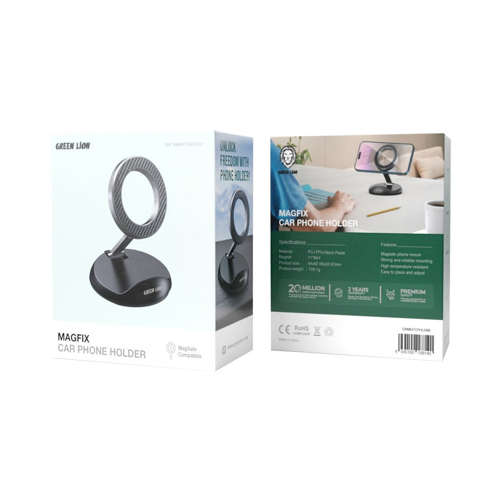 Green Lion Magfix Car Phone Holder - Black