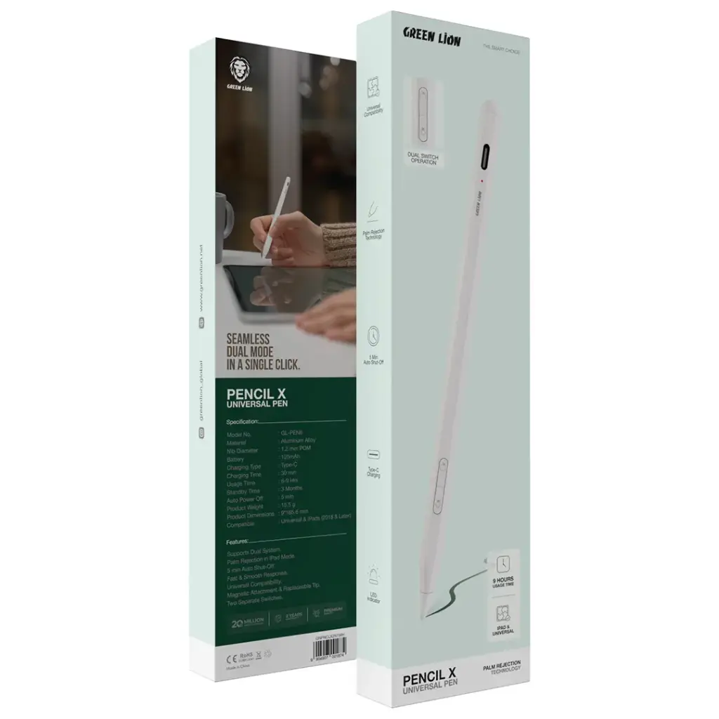 قلم رصاص جرين ليون X متعدد الاستخدامات - أبيض