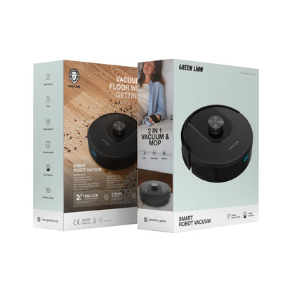 Green Lion Smart Robot Vacuum Cleaner - Black