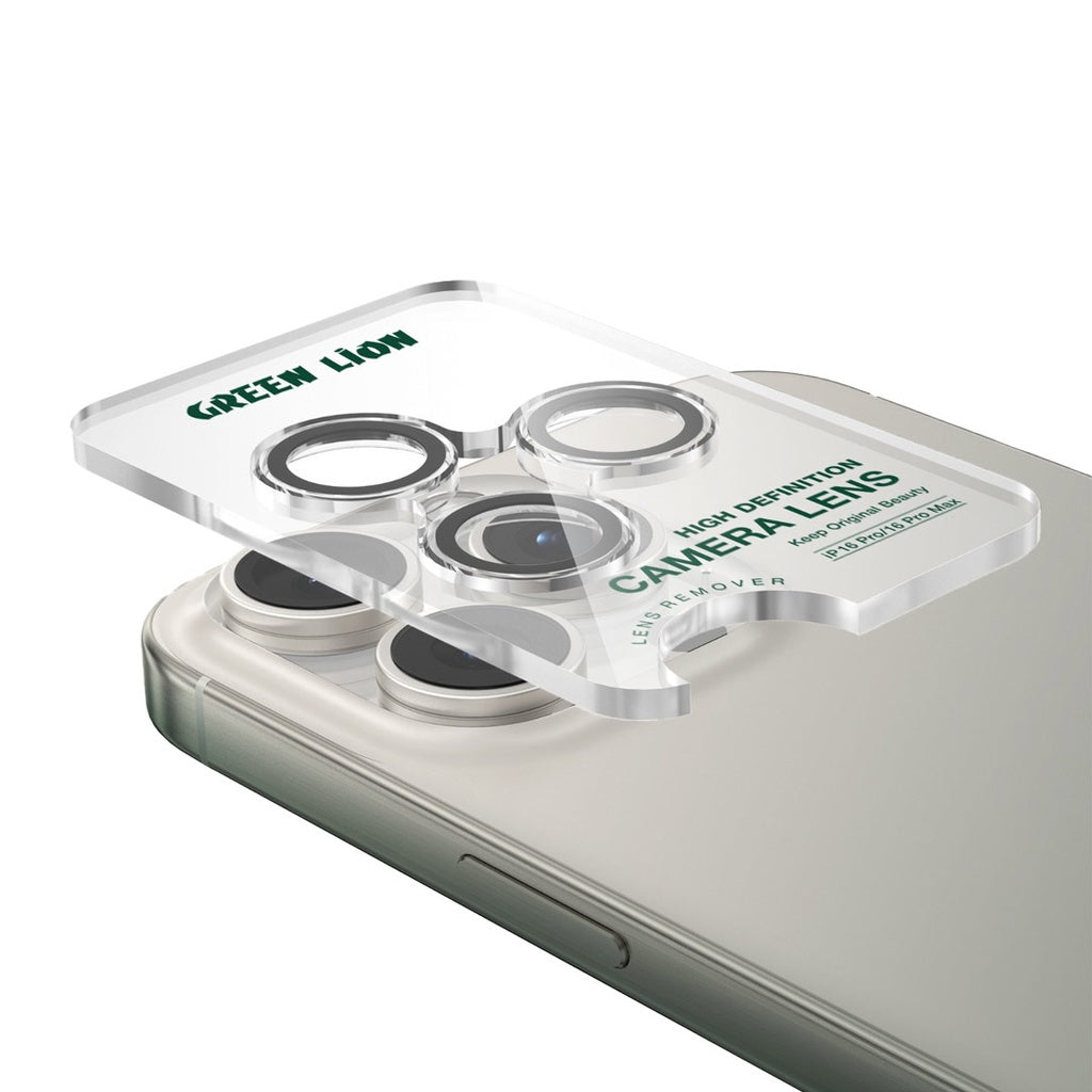 Green Lion Trio Camera Lens for iPhone 16 Pro/Pro Max - Clear