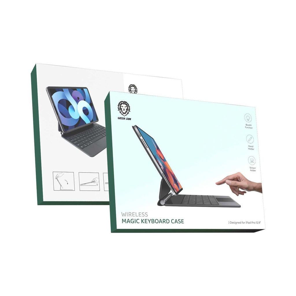 لوحة مفاتيح لاسلكية سحرية من Green Lion لجهاز iPad Pro مقاس 12.9 بوصة