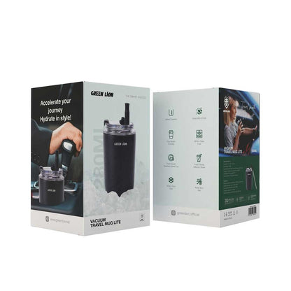 Green Lion Vacuum Travel Mug Lite - 280 ML - Black