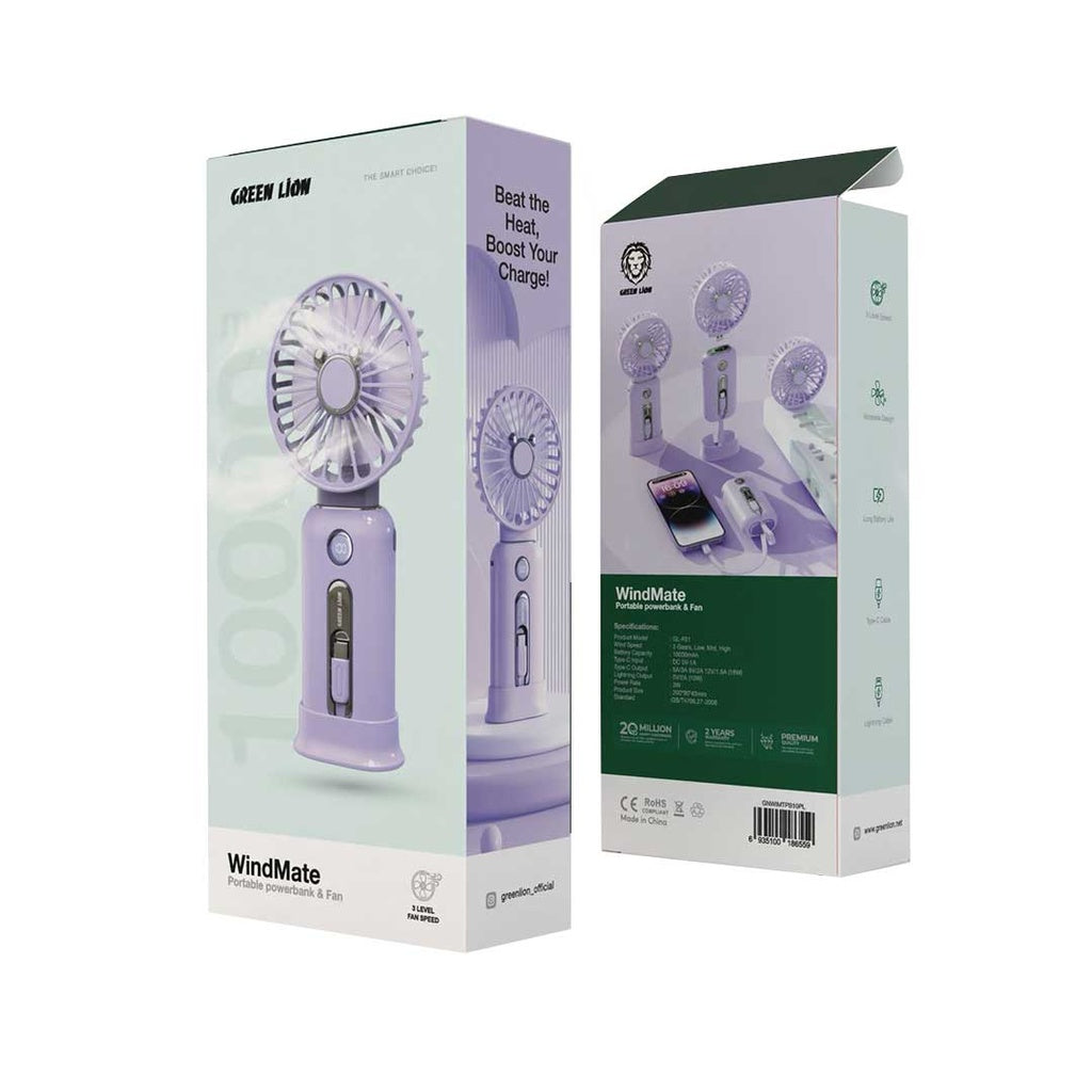 Green Lion Wind Mate Portable Power Bank & Fan