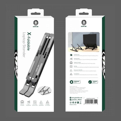 Green X-Foldable Laptop Stand - Gray