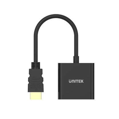 محول UNITEK HDMI إلى VGA بمقبس 3.5 ملم للصوت الاستريو