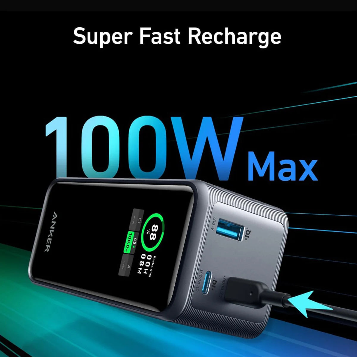 باور بانك أنكر برايم 20000 مللي أمبير (200 واط)، شحن سريع لأجهزة متعددة - A1336011