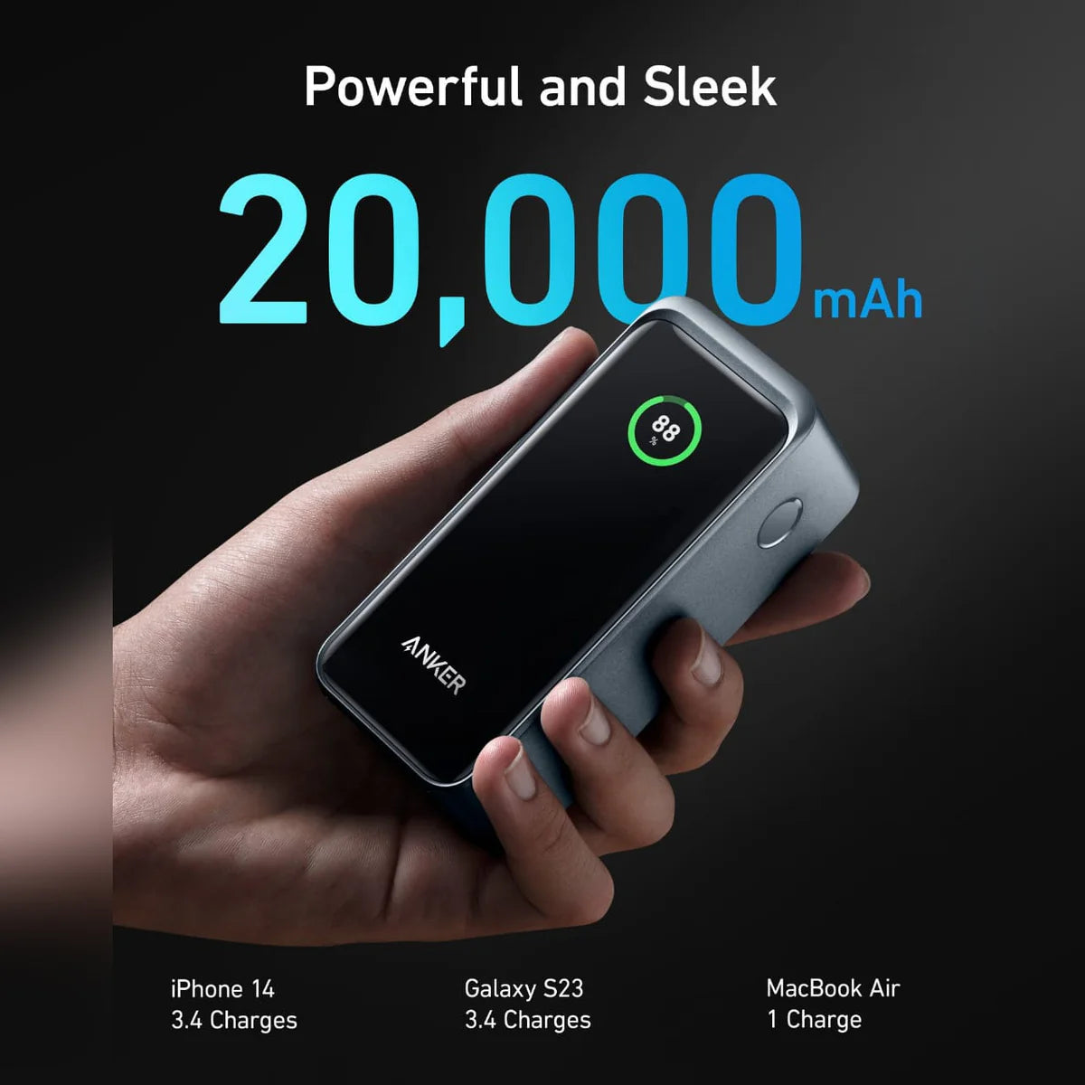 باور بانك أنكر برايم 20000 مللي أمبير (200 واط)، شحن سريع لأجهزة متعددة - A1336011