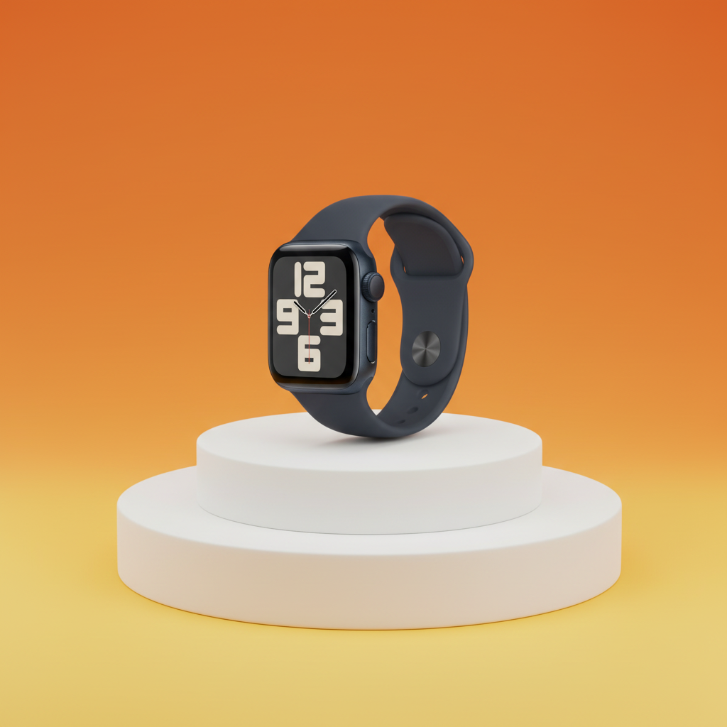 ساعة Apple Watch SE MR9Y3 GPS مقاس 40 مم (M/L) هيكل من الألومنيوم منتصف الليل مع حزام رياضي منتصف الليل