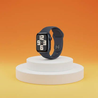 ساعة Apple Watch SE MR9Y3 GPS مقاس 40 مم (M/L) هيكل من الألومنيوم منتصف الليل مع حزام رياضي منتصف الليل