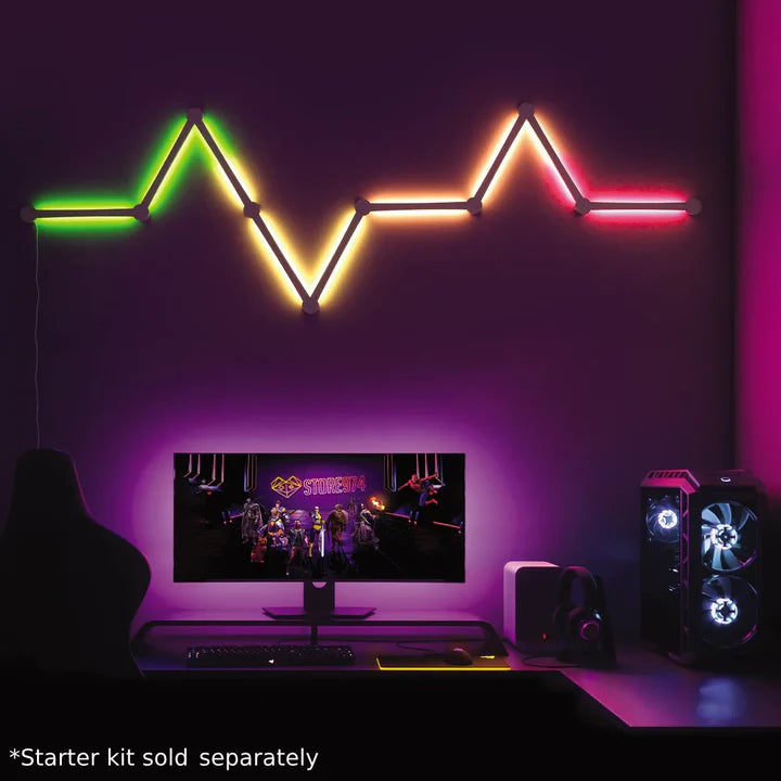 مجموعة توسيع Epic Gamers Glide 6 خطوط إضاءة - أسود