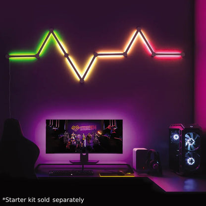 مجموعة توسيع Epic Gamers Glide 6 خطوط إضاءة - أسود