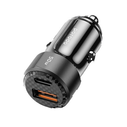 Porodo 50W Dual Port Car Charger PD 20W QC 30W with C to C Cable