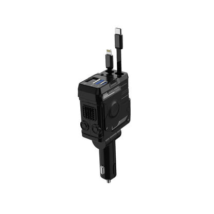 Porodo 66W Car Charger Lightning & Type-C - Black
