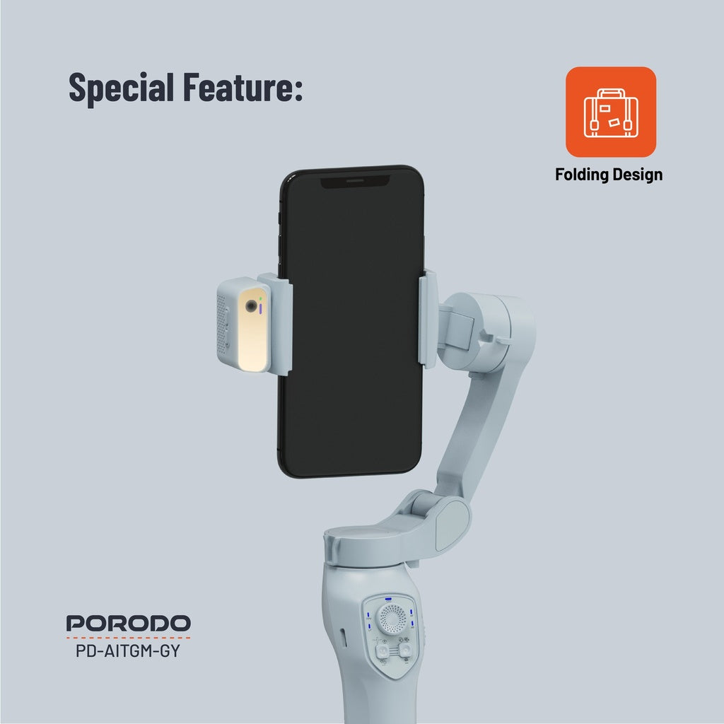 جهاز تعقب بورودو AI Gimbal P7C Pro Plus - رمادي
