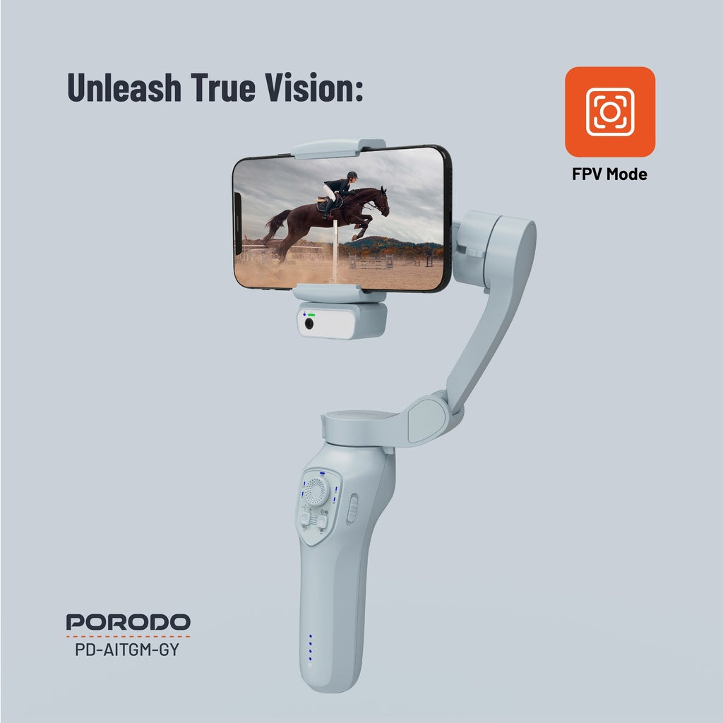 جهاز تعقب بورودو AI Gimbal P7C Pro Plus - رمادي