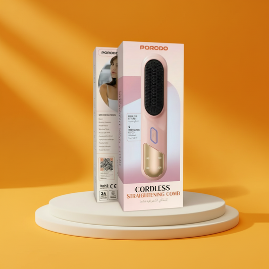 Porodo Cordless Straightening Comb - Pink