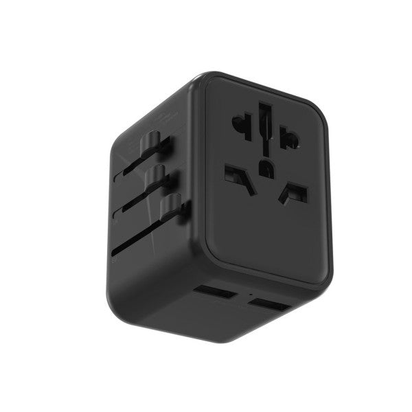 Porodo Dual USB-A Universal Travel Adapter 2.4A