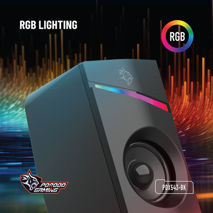 Porodo Gaming Stereo Speakers Volume Knob Control