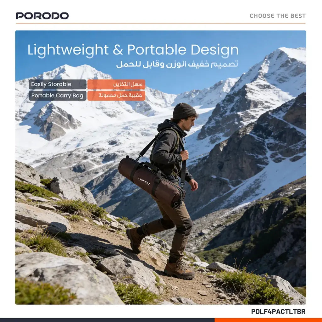 Porodo Lifestyle 4-Person Easy Pop-Up Automatic Camping Tent