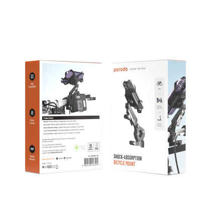 Porodo 360° Rotatable Bike Phone Mount - Black