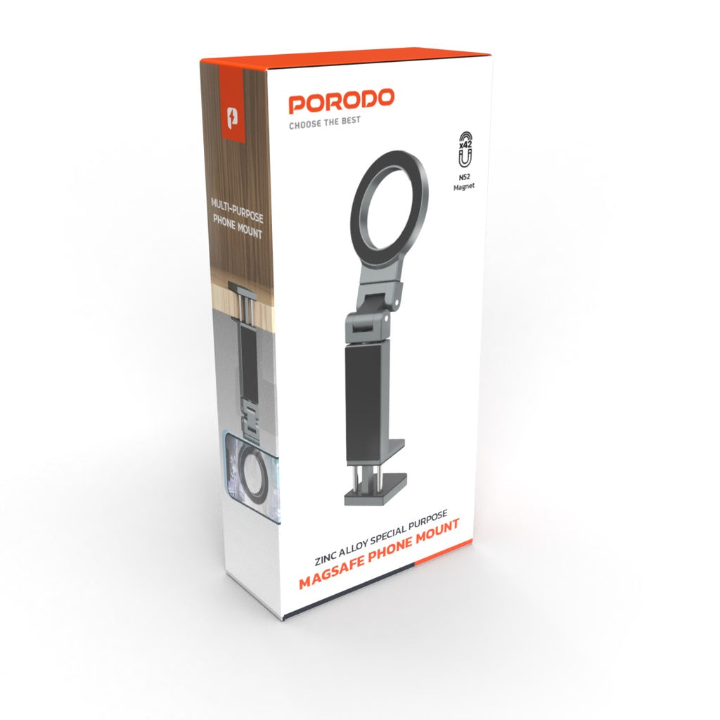 Porodo Zinc Alloy Special Purpose MagSafe Phone Mount - Black