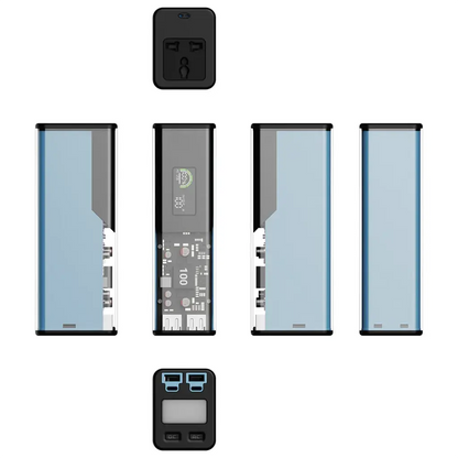 Powerology Énergie 27000mAh Power Bank with AC Outlet - Black