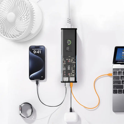 Powerology Énergie 27000mAh Power Bank with AC Outlet - Black