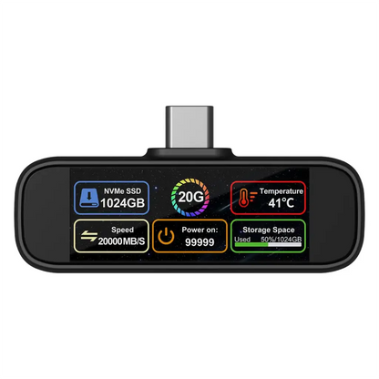 Powerology Vaultx  1Tb Mini Portable SSD Drive - Black