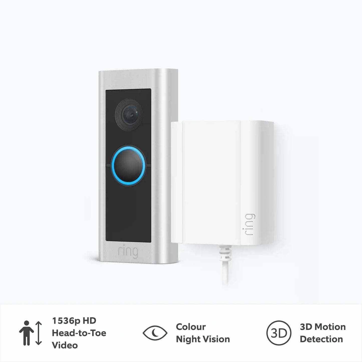 RING Video Doorbell PRO 2 with Plug-In Adapter- MMWEIDBPR2PLA