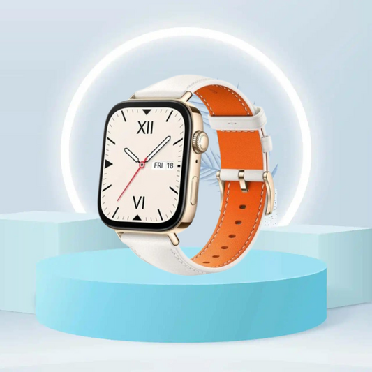 Huawei Watch Fit 3 Pearl White - Sky White Leather Strap